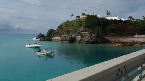 Scenery of Bermuda on its trail bridges.