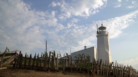 The Inceburun Lighthouse at Turkey Sinop as Time Lapse