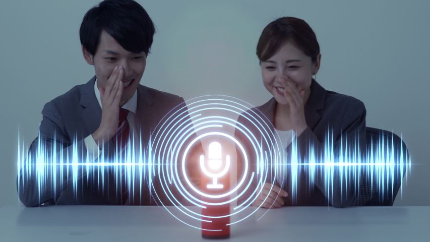 Voice communication. Video Footage Clever.
