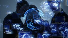 Global communication network concept. GUI (Graphical User Interface). - Powered by Shutterstock - Get 15% off with code: PIKWIZARD15