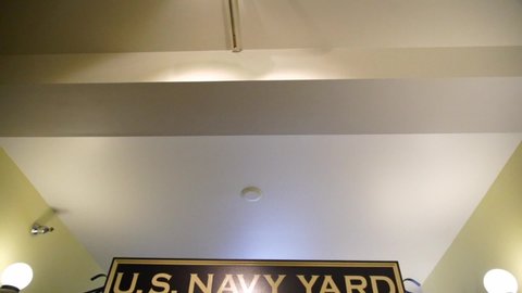 Seattle , Washington / United States - 06 02 2019: The United States of America Navy yard sign