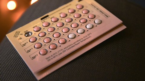 New York , New York / United States - 05 19 2019: Birth Control Pills Close Up