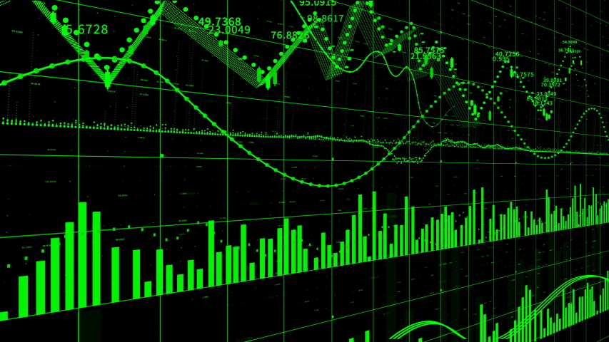 abstract digital increasing 4k forex chart Stock Footage Video (100% ...