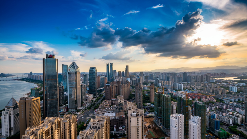 Beautiful city scenery time-lapse photography of Nanchang, the capital city of Jiangxi, China | Shutterstock HD Video #1035331646