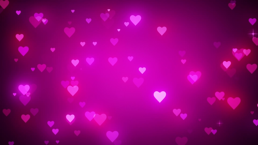 Shining valentines love heart shapes loopable… - Royalty Free Video