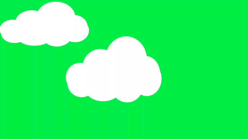 moving white clouds animation againts green Stock Footage Video (100% ...