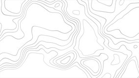 Grey outline topographic contour map abstract tech motion graphic design. Geometric background. Video animation Ultra HD 4K 3840x2160