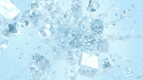 Exploding frosted ice cube in 4K. More IceCube footages in my collections. - Powered by Shutterstock - Get 15% off with code: PIKWIZARD15