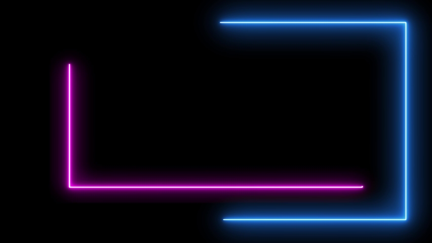 Popular Abstract Rectangle with Neon Stock Footage Video (100% Royalty