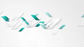 Turquoise and grey tech geometric minimal motion design. Abstract background. Seamless loop. Video animation Ultra HD 4K 3840x2160