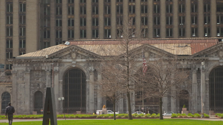 Central Michigan Train Depot in Downtown Detroit - Pan MS