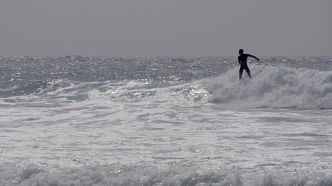 Senegalese surfer off the coast of Dakar