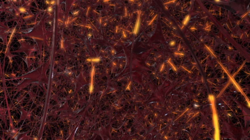 Brain neuron, also known as a neurone or nerve cell - 3D Animation Render