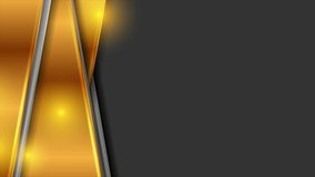 Golden and silver grey shiny abstract corporate motion background. Seamless loop. Video animation Ultra HD 4K 3840x2160