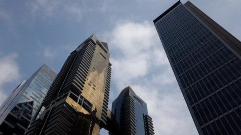 Time lapse of a corner in the Central Business District (CBD) in Singapore