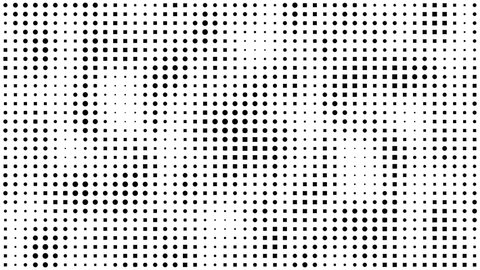 Seamless - Halftone converting dots to square motion background, Square pixelate background, Retro and Vintage Pattern.