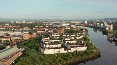 Glasgow housing estate and residential area of homes