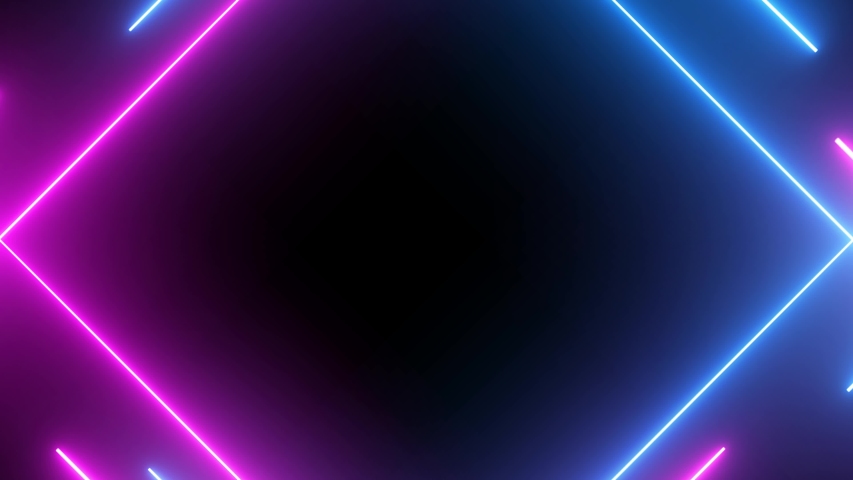 Geometric Shapes Popular Backgrounds Neon Stock Footage Video (100%
