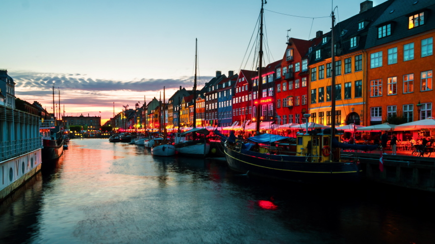 copenhagen denmark time-lapse sunset view famous Stock Footage Video ...