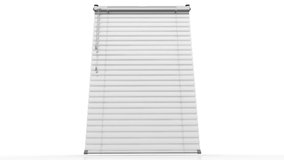 Blinds in action. The opening and closing blinds. Isolated on white surface. Footage video