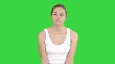 Cute Naked Woman Cover Her Breast Stock Footage Video (100% Royalty