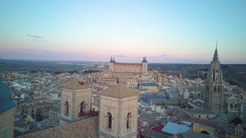 Aerial shot of Toledo Spain 4K Cinematic