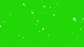 Snowflake grow - microscopic timelapse with green chroma key background