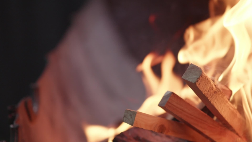 Small fire pit, close up | Shutterstock HD Video #1035675902