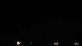 Real Fireworks on Deep Black Background Sky on Fireworks festival show