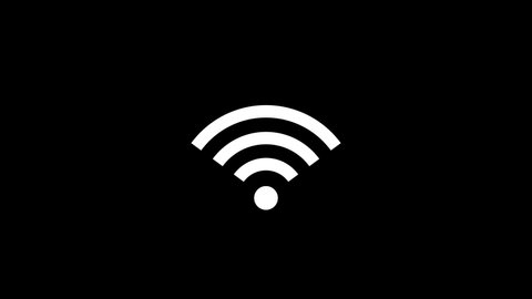 Wifi Icon Symbol Blinking Wireless Network Stock Footage Video (100% ...