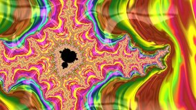 Abstract multicolored motion graphics background. for clubs, shows, mandala, fractal animation. Seamless loop. 
Fractal a never-ending pattern. Abstract Computer generated Fractal design. 