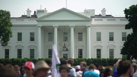 Washington D.C. / United States - 06 24 2019: Protestors marching outside the White House