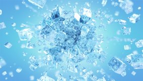 Exploding frosted ice cube in 4K - Powered by Shutterstock - Get 15% off with code: PIKWIZARD15