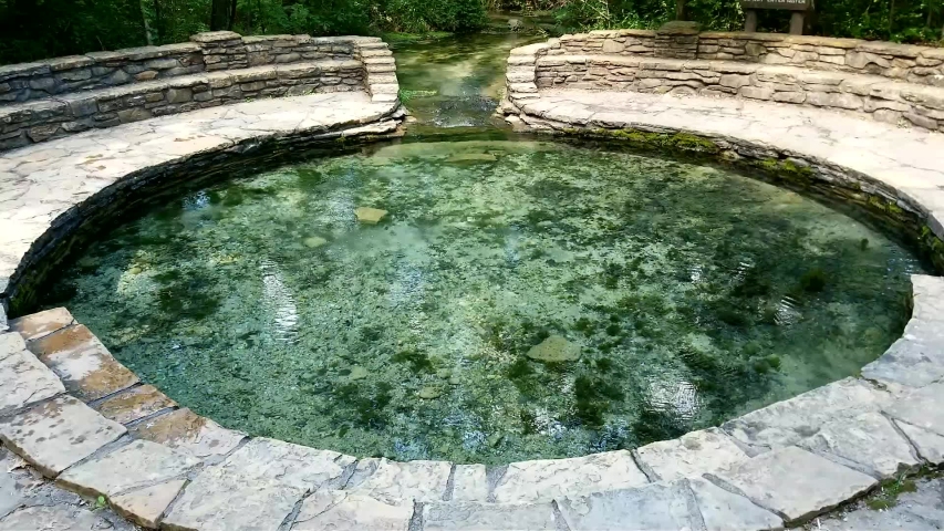 Buffalo Springs at the head of Travertine Creek in the Chickasaw National Recreation Area
