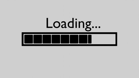 Simple black progress bar animated. 4K