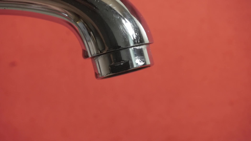 Water is pouring fron water tap