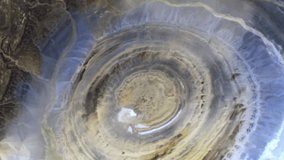The Eye Of The Sahara, The Richat Structure from Space. Elements of this video furnished by NASA. 