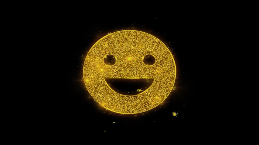 Big Smile Emoji Icon Sparks Stock Footage Video 100 Royalty Free Shutterstock