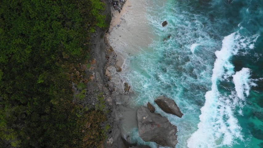 The worlds most polluted beach, Plastic marine debris. | Shutterstock HD Video #1035829853