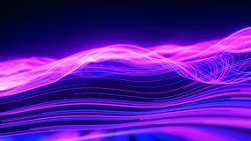 Computer 3d Rendering Wavy Traffics Global Internet Information Clouds. Cgi Fractals Structure 4k Wallpaper with Depth of Field. Flash Glitter for Luxury Party with Calm Movement Ultraviolet Spectrum - Powered by Shutterstock - Get 15% off with code: PIKWIZARD15