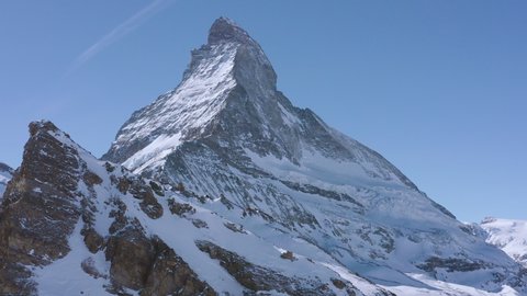 Fly Over Majestic Mountain Peaks Golden Hour Matterhorn Mountaineering Existential Thoughts Nature 4k Slow Motion