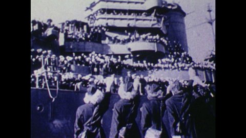 1940s United States Soldiers Disembark Ship Stock Footage Video (100% ...