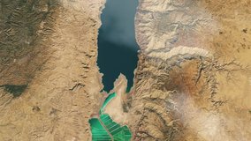 Arabian Peninsula Region from Space. Elements of this video furnished by NASA. 