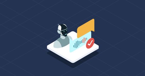 Virtual assistant, AI and speech recognition isometric icon