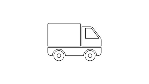 Mini Truck Vector Black Illustration Isolated Stock Vector (Royalty ...