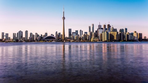 Toronto downtown cityscape skyline time lapse