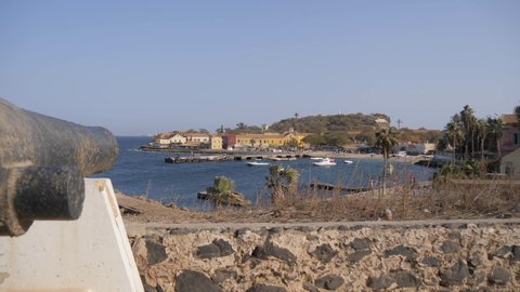 French colonial cannons overlooking Senegal’s Ile de Gorée ("Slave Island") on top of Fort d'Estrées