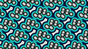 Moving random unusual futuristic texture. Psychedelic animated background with balls. Looping footage.