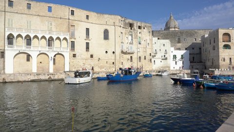 Monopoli and its beautiful old harbour, Bari Province, Puglia (Apulia), southern Italy.