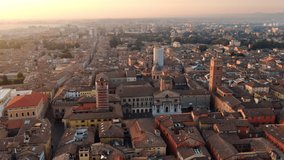 reggio emilia city centre aerial view